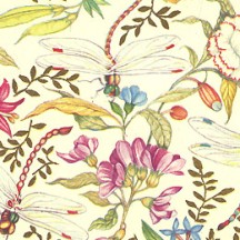 Dragonflies and Flowers Florentine Italian Print Paper ~ Carta Fiorentina Italy